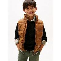 Tommy Hilfiger Boys Essential Padded Vest - Pecan Nut