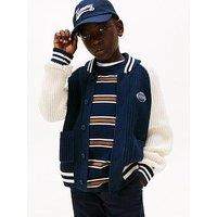 Tommy Hilfiger Boys Colourblock Bomber Cardigan - Night Navy