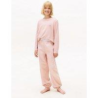Tommy Hilfiger Girls Long Sleeve Cuffed Pyjama Set - Pink