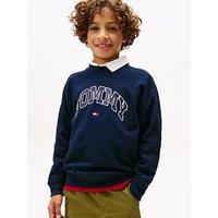 Tommy Hilfiger Boys Varsity Raised Print Sweatshirt - Night Navy