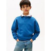 Tommy Hilfiger Boys Crest Embroidered Logo Sweatshirt - Vibrant Indigo
