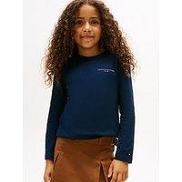 Tommy Hilfiger Kids Mini Corp Long Sleeve T-Shirt - Night Navy