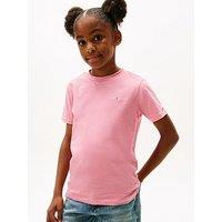 Tommy Hilfiger Girls Mini Corp Short Sleeve T-Shirt - Mystic - Pink