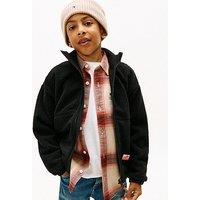 Tommy Hilfiger Boys Fabric Mix Fleece Zip Through - Black