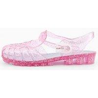 V By Very Jelly Glitter Sandals - Pink