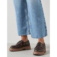 The Very Collection Chunky Boat Shoe - Brown