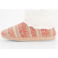 The Very Collection Knitted Boot Slipper - Multi