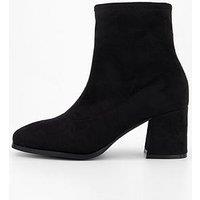 The Very Collection Wide Fit Ankle Sock Boot - Black