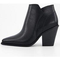 The Very Collection Extra Wide Fit Western Ankle Boot - Black