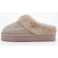 The Very Collection Flatform Slippers - Grey