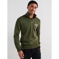 Jack & Jones Makato 1/2 Zip Sweat - Khaki