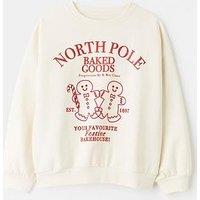 The Very Collection Girls Christmas Jumper - Cream