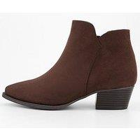 The Very Collection Wide Fit Western Boot - Brown