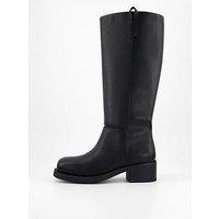 The Very Collection Wide Fit Knee Boot - Pu - Black