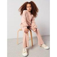 The Very Collection Girls Hoody With Flare Legging - Neutral