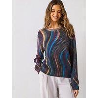 Ps Paul Smith Swirl Knitted Jumper - Midnight Swirl