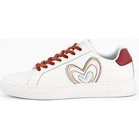 Ps Paul Smith Womens Shoe Lapin Embroidered Heart - White
