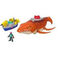 Imaginext Jurassic World Rebirth Aquachomp Chase Mosasaurus Dinosaur Toy Playset