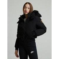 Zavetti Canada Junior Girls Arabella Puffer Bomber Jacket - Beige