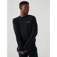 Boss Momentum-X Merino Crew Knitted Jumper - Navy
