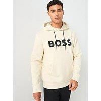 Boss Soody Zone Regular Fit 3D Logo Hoodie - Light Beige