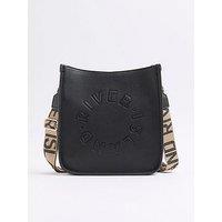 River Island Logo Messenger Bag - Black