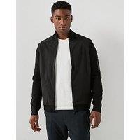 Boss Momentum-X Hybrid Regular Fit Zip Through Knitted Jacket - Black