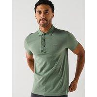 Boss Paule 4 Placket Mono Comfort Fit Polo Shirt - Green