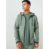 Boss Hoodie Zone Regular Fit 3D Logo Zip Through Hoodie