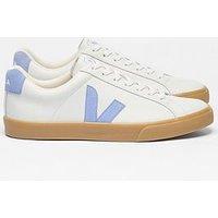 Veja Womens Esplar Logo Leather Trainer- Blue/White