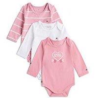 Tommy Hilfiger Baby Girls 3 Pack Long Sleeve Body Giftbox - Multi