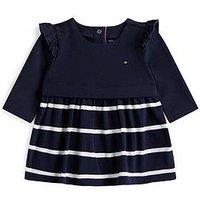 Tommy Hilfiger Baby Girls Essential Long Sleeve Knitted Dress - Navy