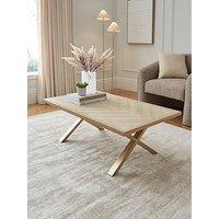 Very Home Kaia Coffee Table - Brass/Light Oak - Fsc Certified