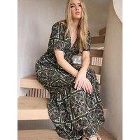 Long Tall Sally Tile Maxi Dress - Green