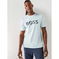Boss H-Thompson 656 Corporate Print T-Shirt - Light Blue