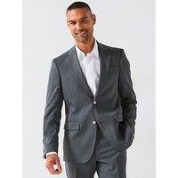 Boss H-Jasper Regular Fit Wool Mix & Match Suit Jacket - Dark Grey