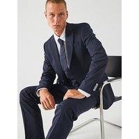 Boss H-Jasper Regular Fit Wool Mix & Match Suit Jacket - Dark Blue
