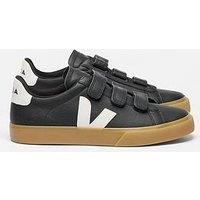 Veja Mens Recife Logo Leather Trainer - Black
