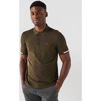 Boss Parlay 147 Regular Fit Corporate Sleeve Trim Polo Shirt - Khaki