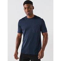 Boss Crew Neck T-Shirt With Pocket - Navy