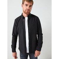 Boss H-Roan Button Down Slim Fit Oxford Shirt - Black