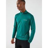 Calvin Klein Sport Ck Sport Icon Sport Performance 1/4 Zip Sweat - Green
