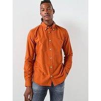 Boss H-Roan Button Down Slim Fit Oxford Shirt - Dark Orange