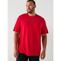 Tommy Hilfiger Big & Tall Stack Logo T-Shirt - Red