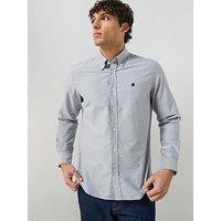 Boss H-Liam Plain Regular Fit Oxford Shirt - Navy