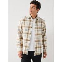 Boss Flannel Check Overshirt - Beige