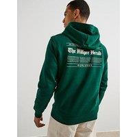 Tommy Hilfiger Herald Graphic Print Hoodie - Dark Green