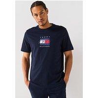 Tommy Hilfiger Linear Flag Graphic T-Shirt - Navy