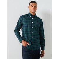 Tommy Hilfiger Mercerized Blackwatch Long Sleeve Regular Fit Shirt - Navy