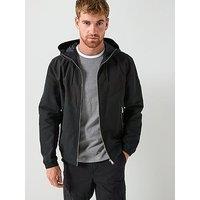Boss H-Cireno4 Nikel Logo Hooded Lightweight Jacket - Black